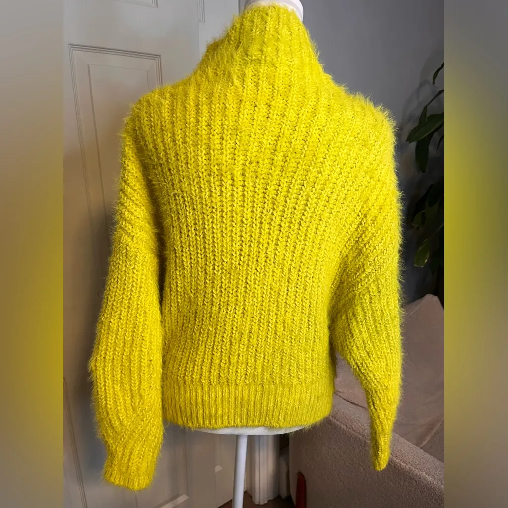 Express fluffy neon sweater size small - Image 7