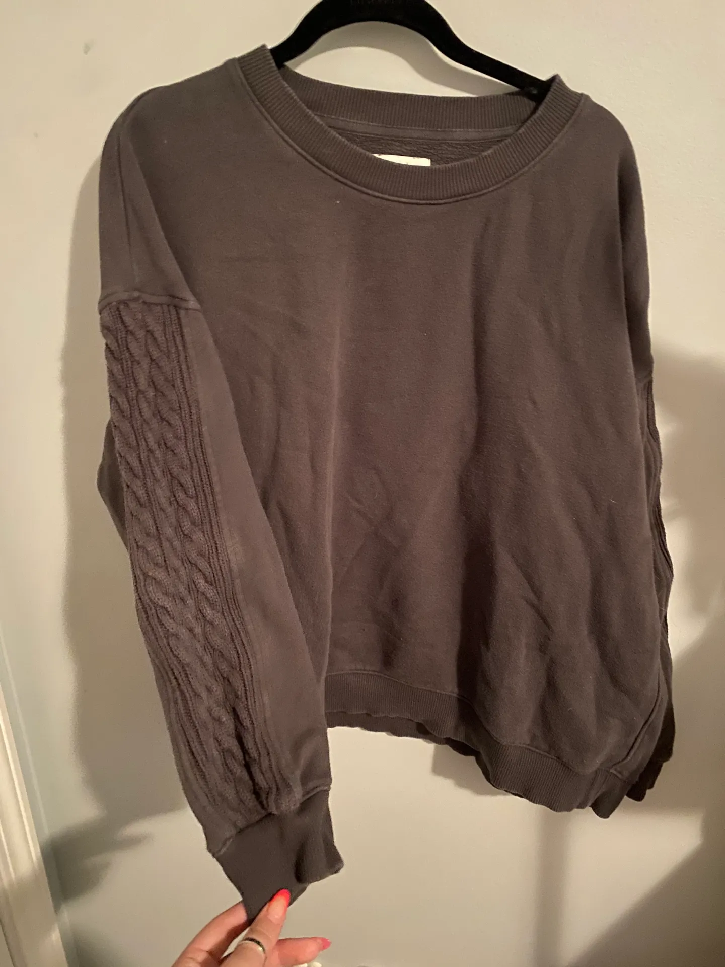 Textured Sleeve Sweatshirt - Image 2