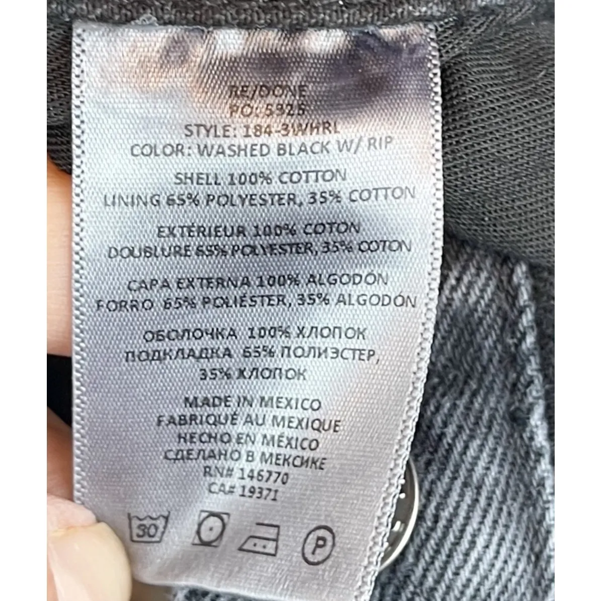 RE/DONE 90s High Rise Loose Distressed Jeans Black Size 24 Grunge - Image 14