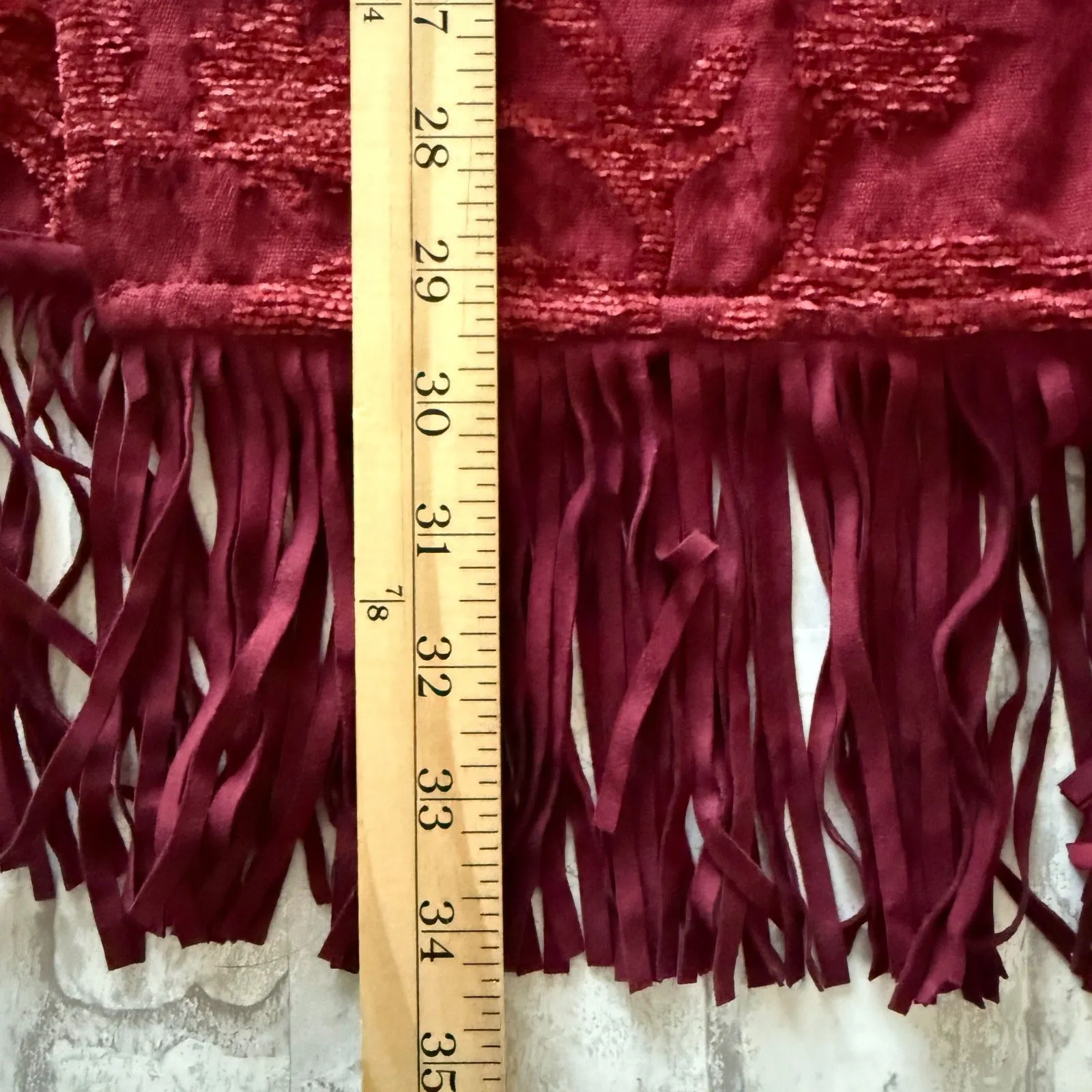 Chicos Chenille Floral Jacquard Fringe Ruana Wrap Kimono Soft Cozy Boho Sz L/XL - Image 5