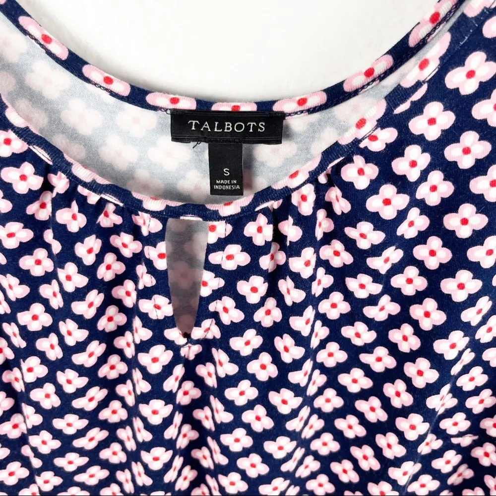 TALBOTS Floral Sleeveless V-Neck Cinched Waist Maxi Dress, Size Small - Image 5