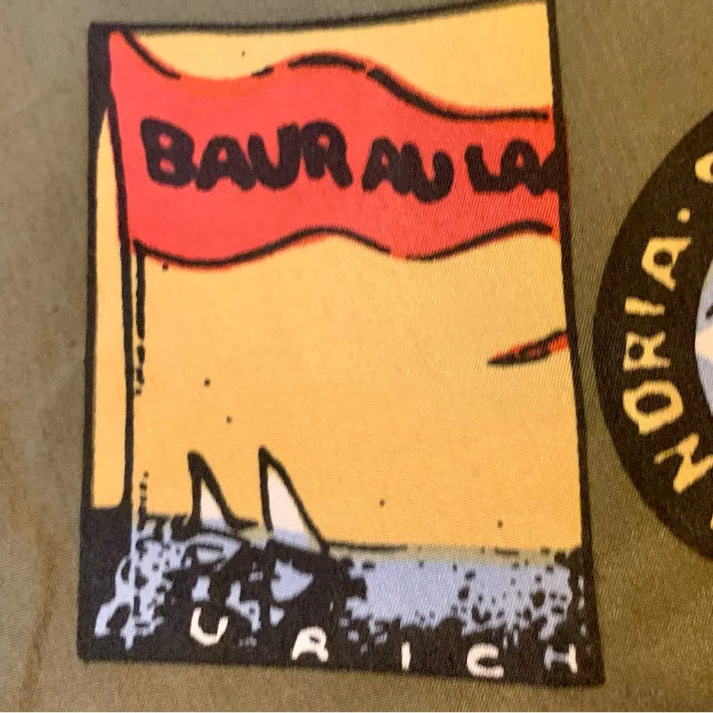 Vintage Carol Horn Workshop Art Travel Stamp Boyfriend Blazer SZ Small Green - Image 15