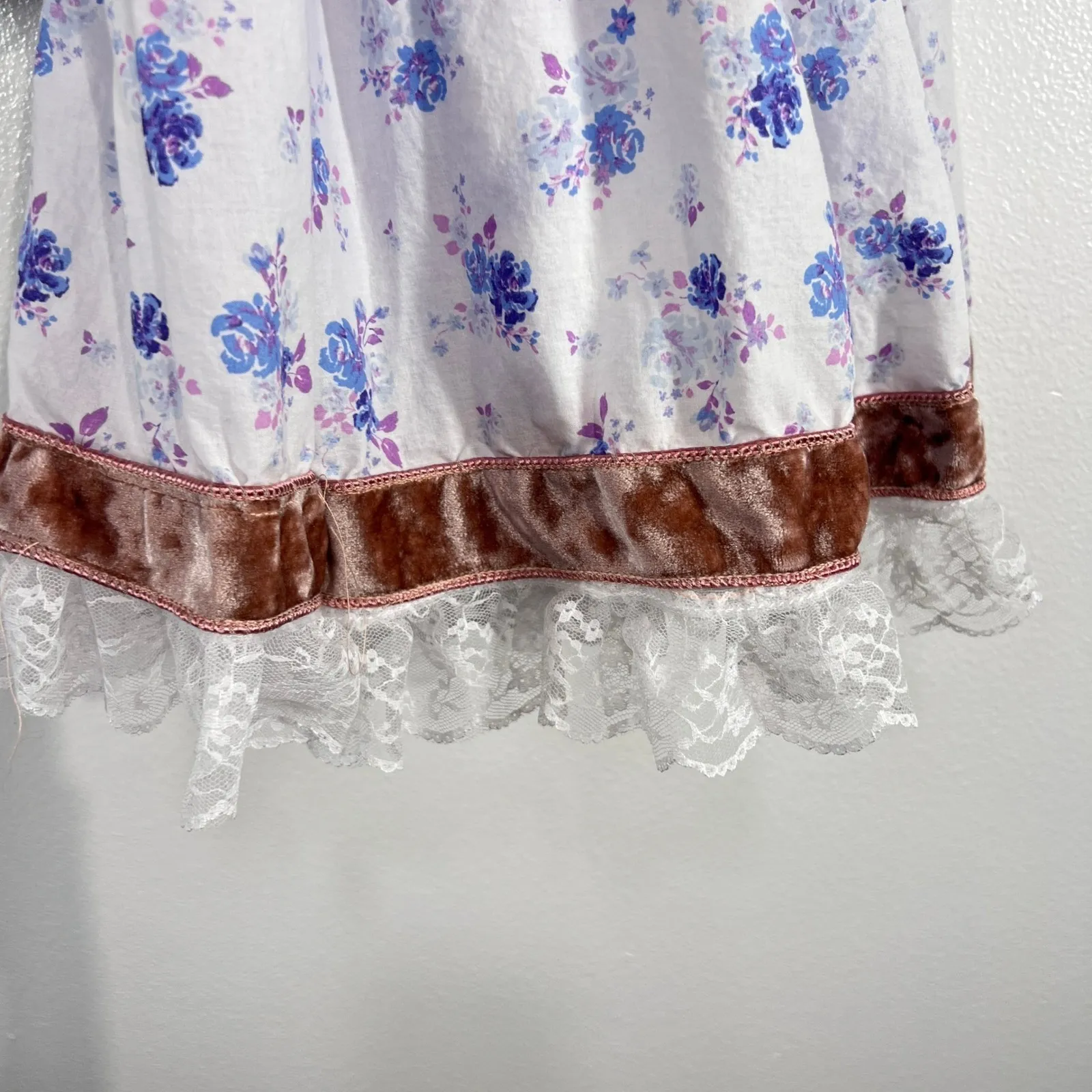 LoveShackFancy x Target Prairie Maxi Dress‎ XLFloral Puff Sleeve Lace Ruffle Hem - Image 7