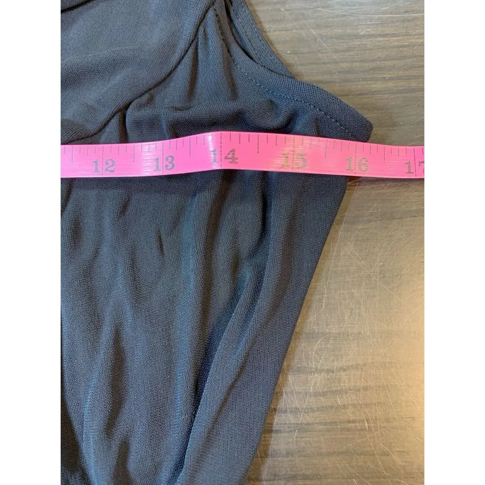 Kookai Wrap Midi Dress 1 Black‎ Glam LBD Night Out Semi Formal Classic Witchy - Image 7