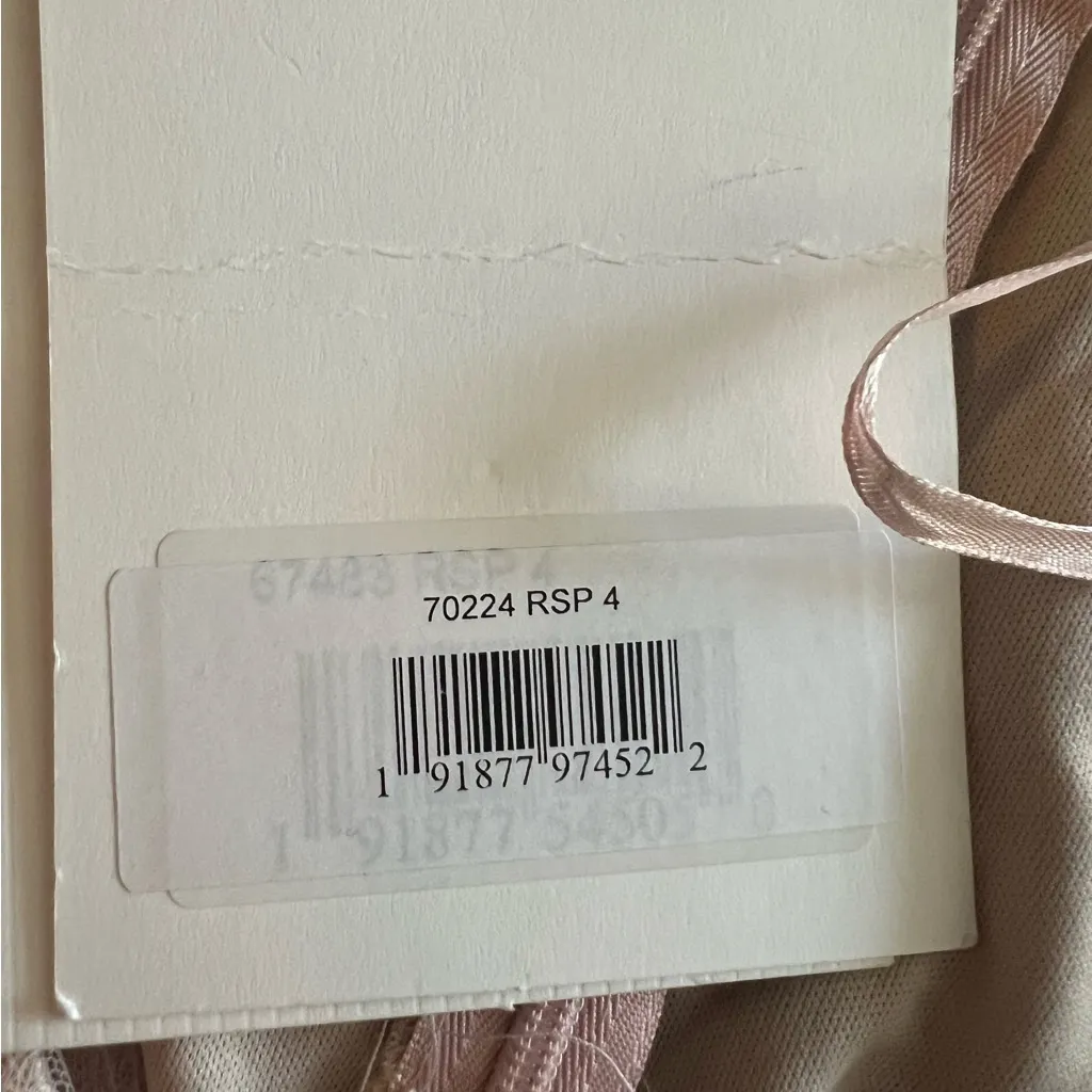 Mac Duggal Pink Floral Applique Illusion Long Sleeve Gown 70224 Sz 4 NWT - Image 12