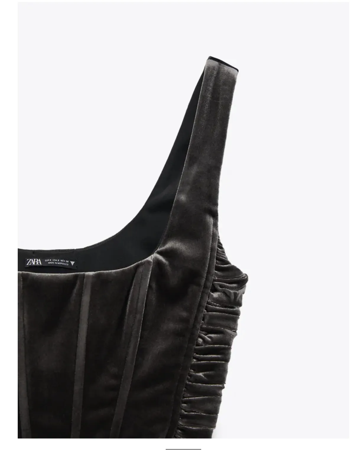 ZARA Velvet Corset Top - Image 3