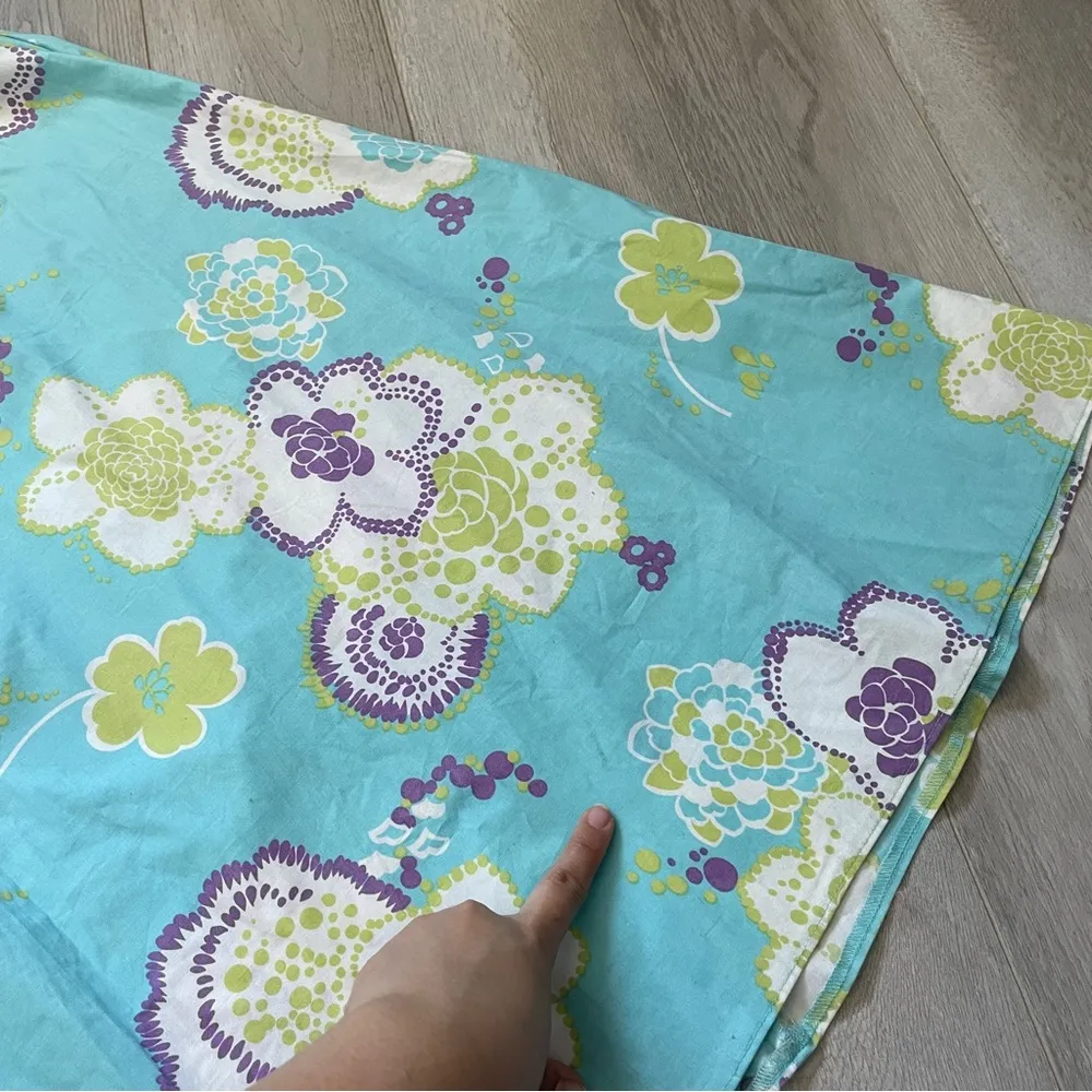 Y2K Halter Dress NWT cotton floral bright retro womens Blue (size 12) retro pop - Image 5