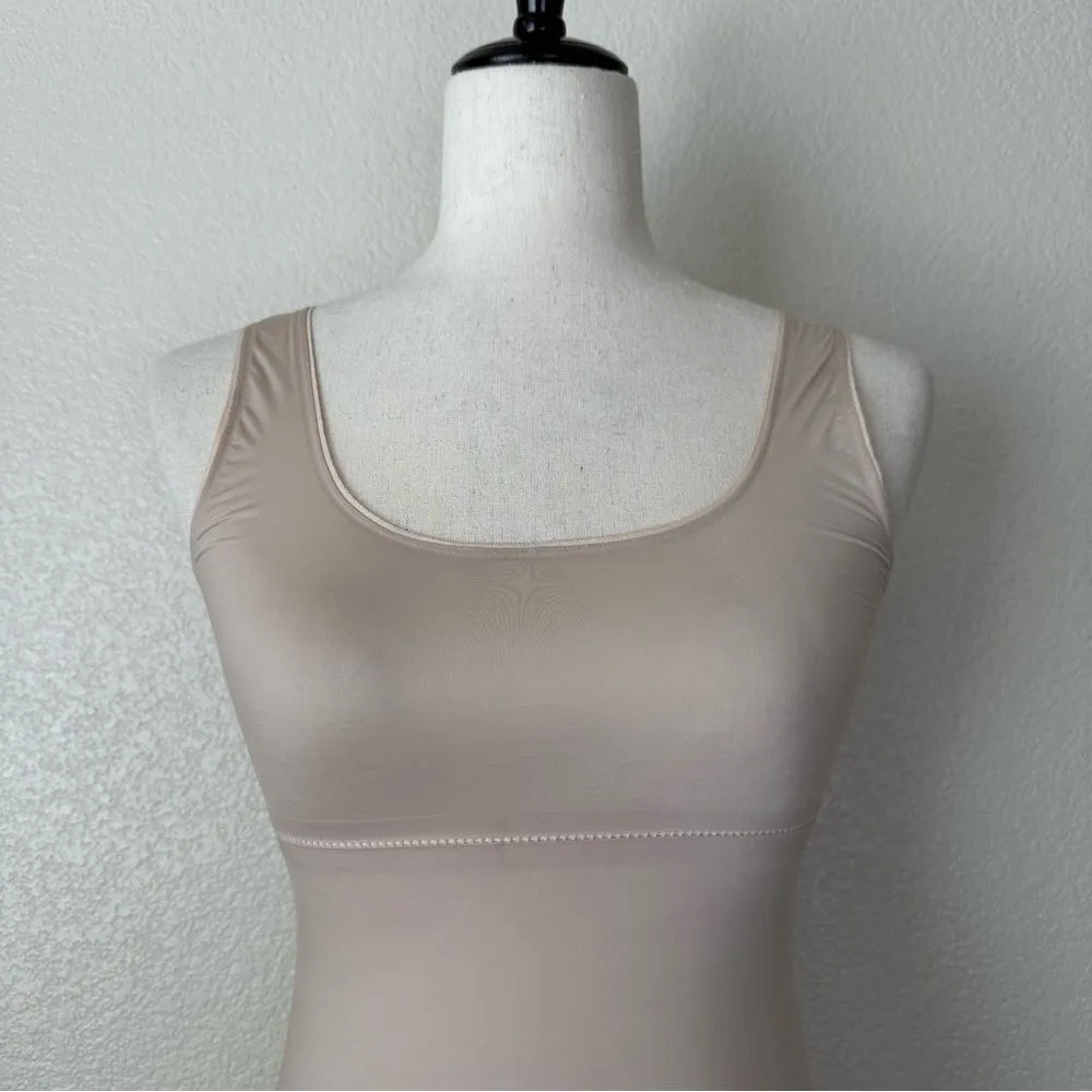 Marks & Spencer Nude Stretchy Scoop Neck Tank Top Size 6 - Image 2