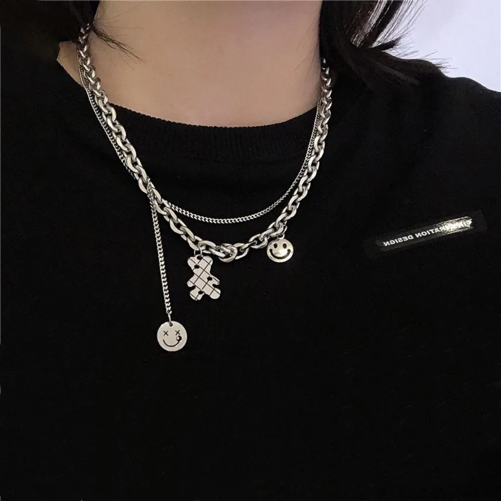 Bear Smile Double Layers Necklace - Image 3