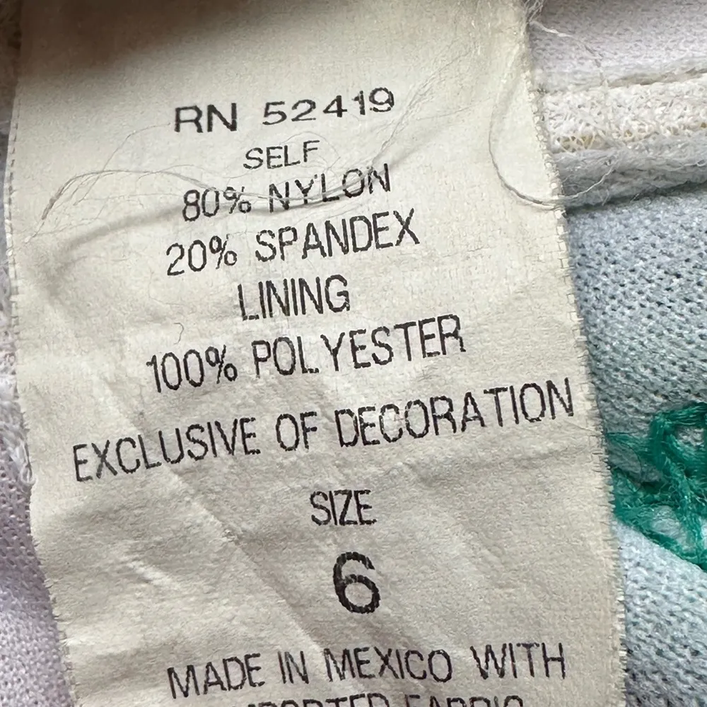 Ralph Lauren Emerald Blue One piece, bathingsuit low V-cut neckline Ruffles SZ 6 - Image 10