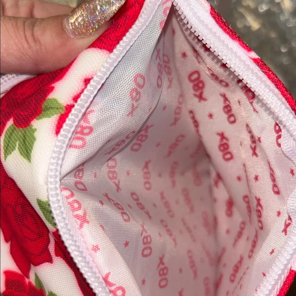 X80 Red Rose Pattern Fanny Pack - Image 8