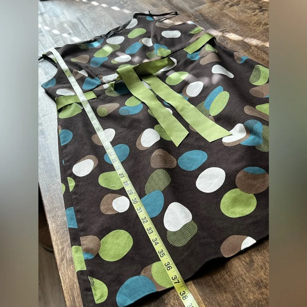 JESSICA HOWARD Brown Polka Dot Print Cotton Sleeveless Sheath Dress Size 12 - Image 12