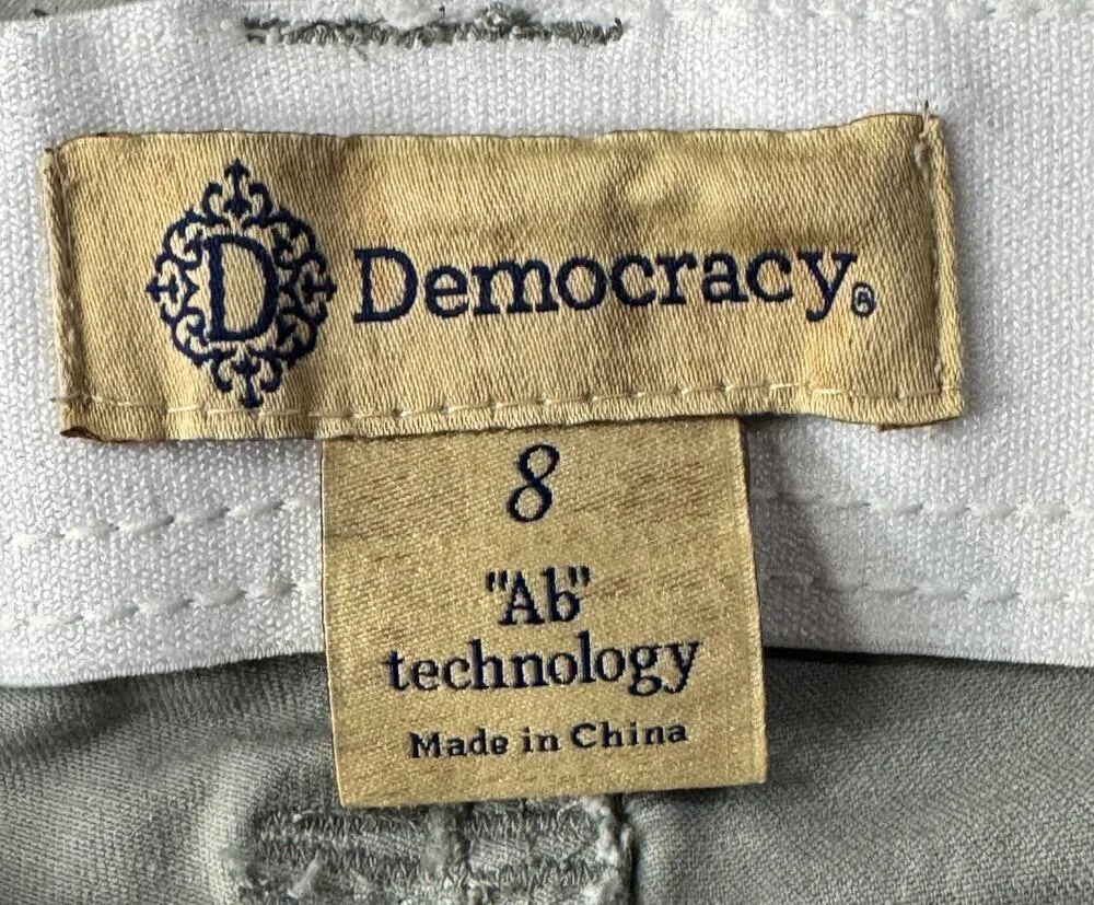 Democracy SZ 8 “Ab”technology Skinny Jeans Stretch Zip-Fly Pockets Mid-Rise Gray - Image 7