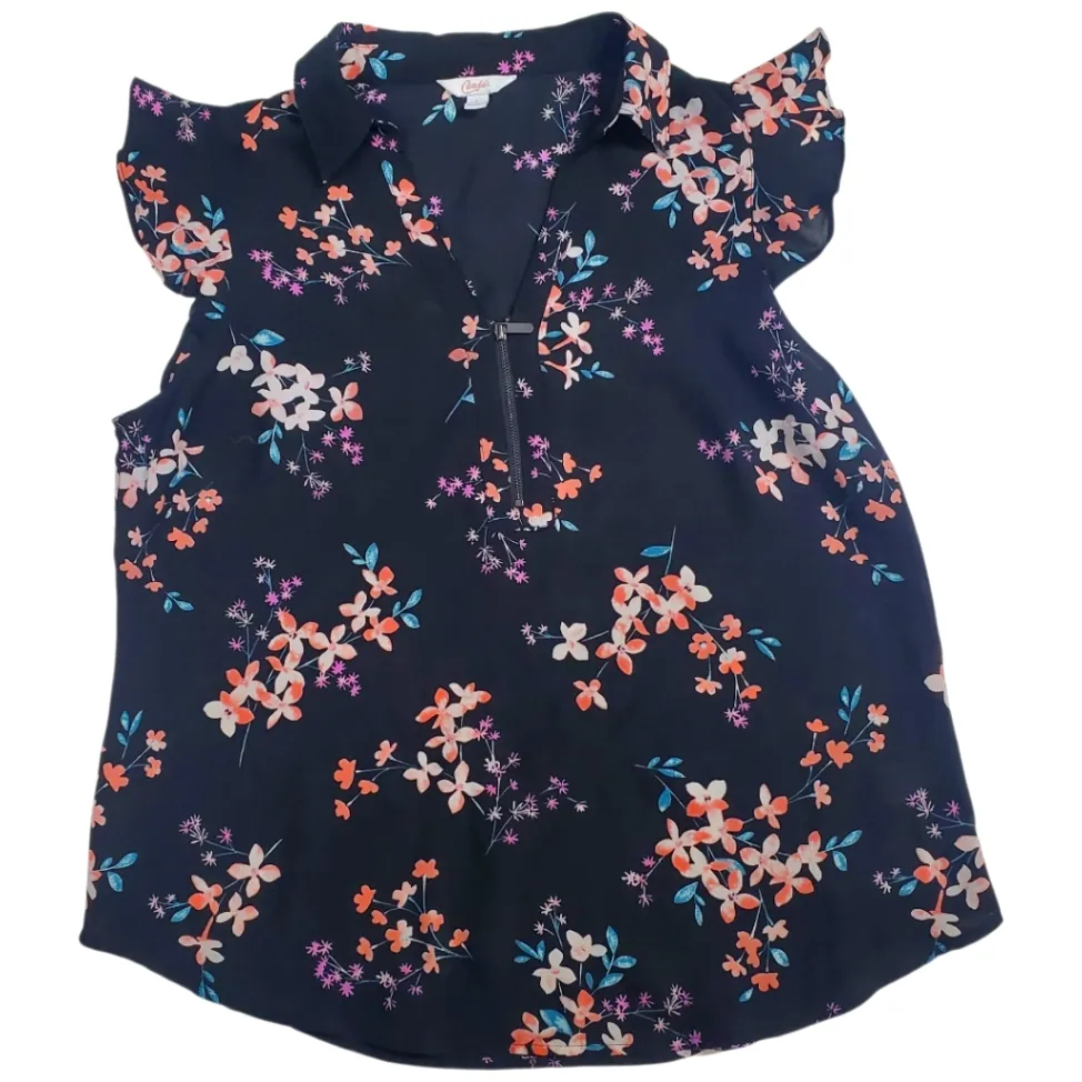 Candies Large Floral Sleeveless Blouse-EUC - Image 4