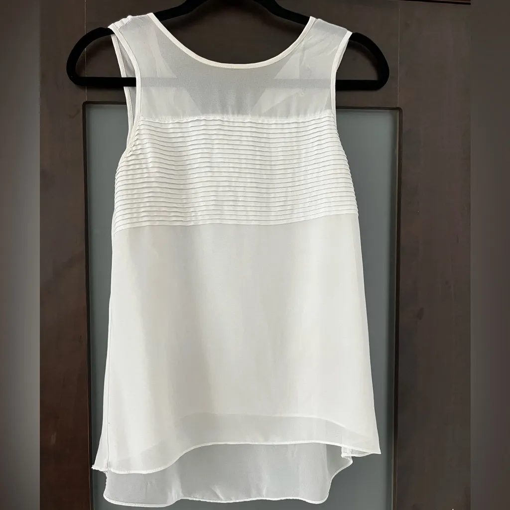 Naked Zebra White Sheer Sleeveless Blouse - Image 3