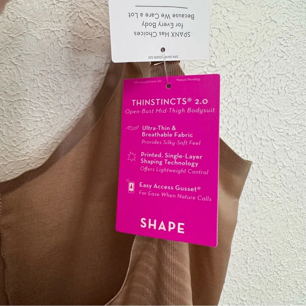 NEW SPANX Thinstincts 2.0 Open Bust Mid-Thigh Bodysuit Size Small - Image 11