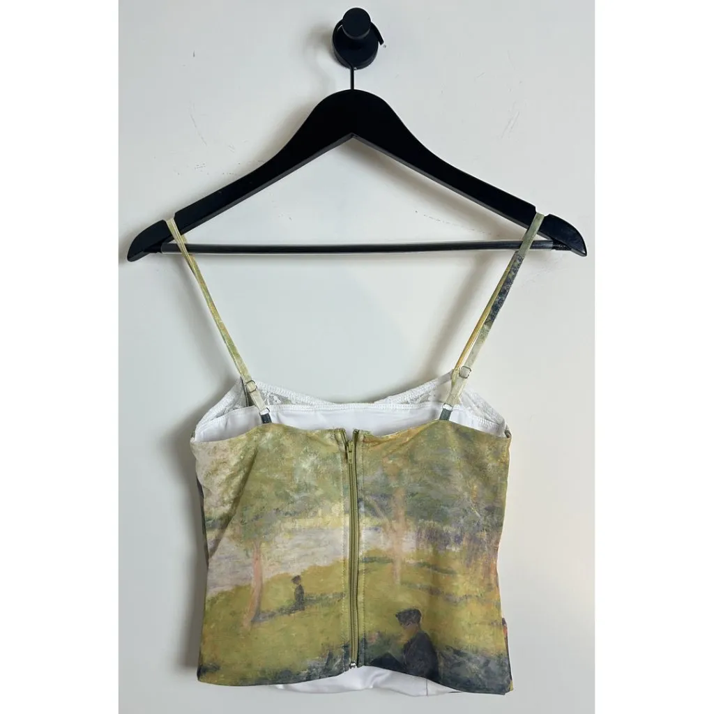 EDIKTED Picture Perfect Lace Bra Top in Green Size Small - Image 6