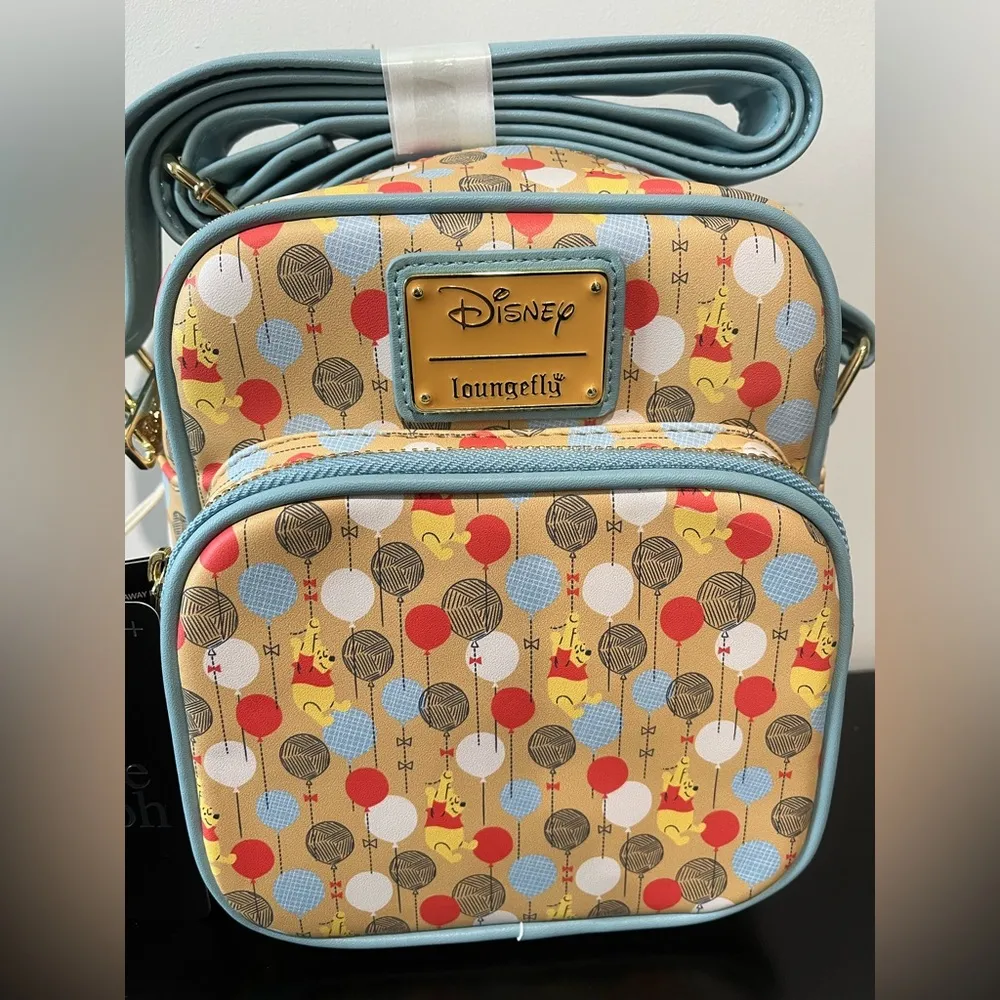 Loungefly Disney Winnie the Pooh Balloons Allover Print Crossbody Bag - Image 5