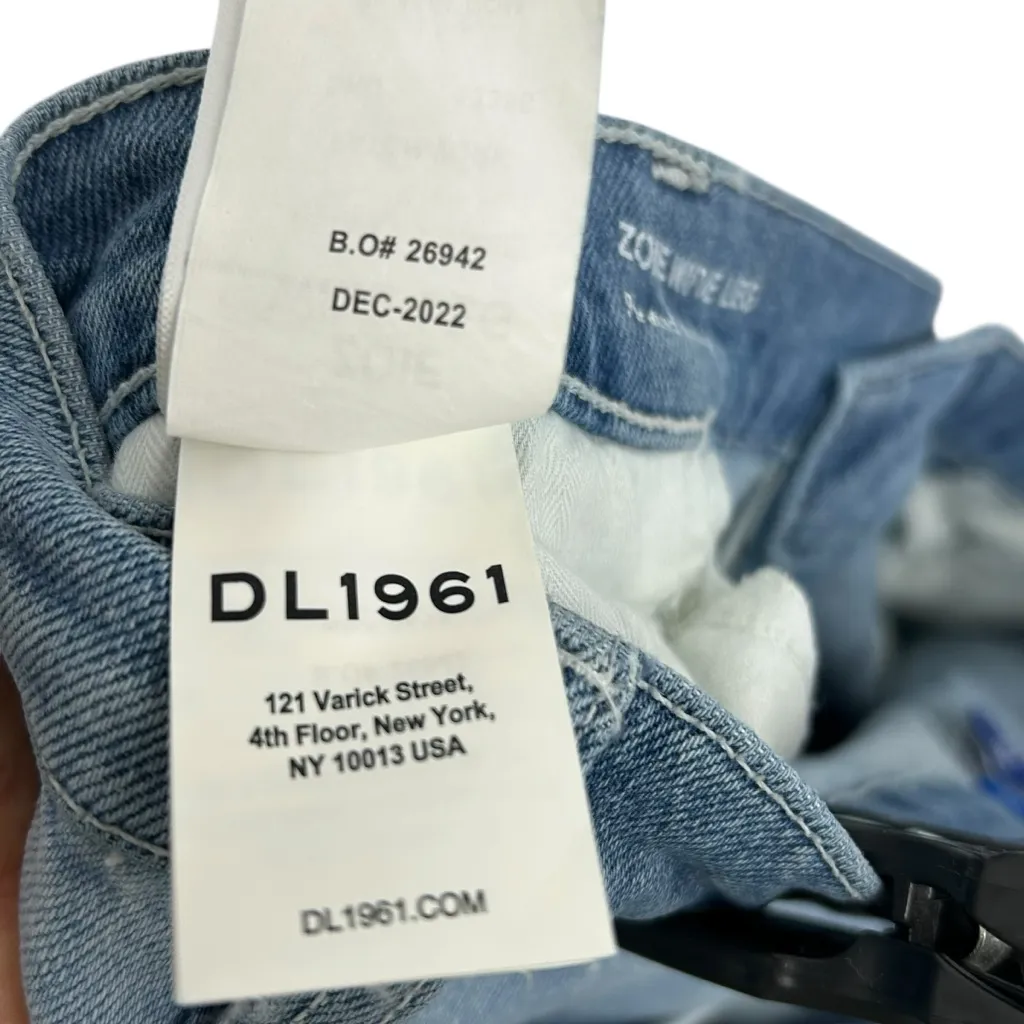 DL1961 x Ksenia Schnaider Zoie Wide Leg Patchwork Jeans Womens 32 Reworked Denim - Image 13