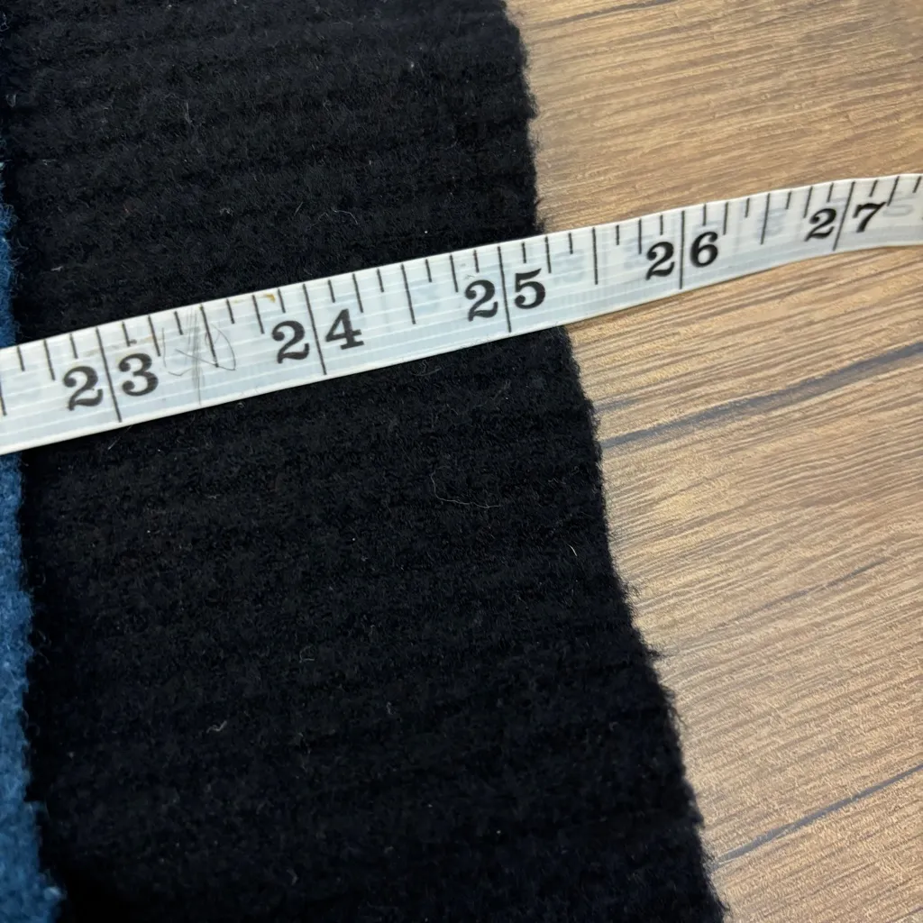 Athleta Transit Colorblock Turtleneck Sweater Teal Black Wool - Image 7