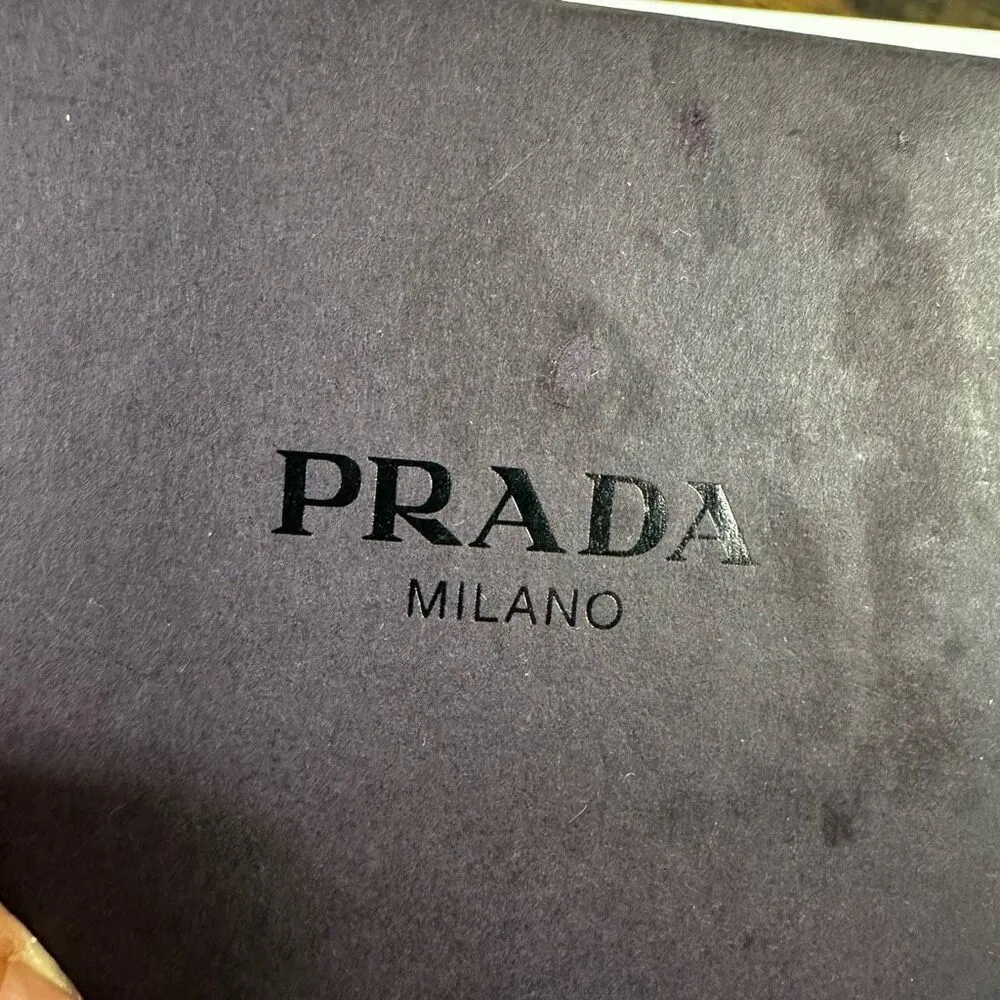 Prada Logo Circle Silver Tone Key Ring Holder‎ Bag Charm - Image 9