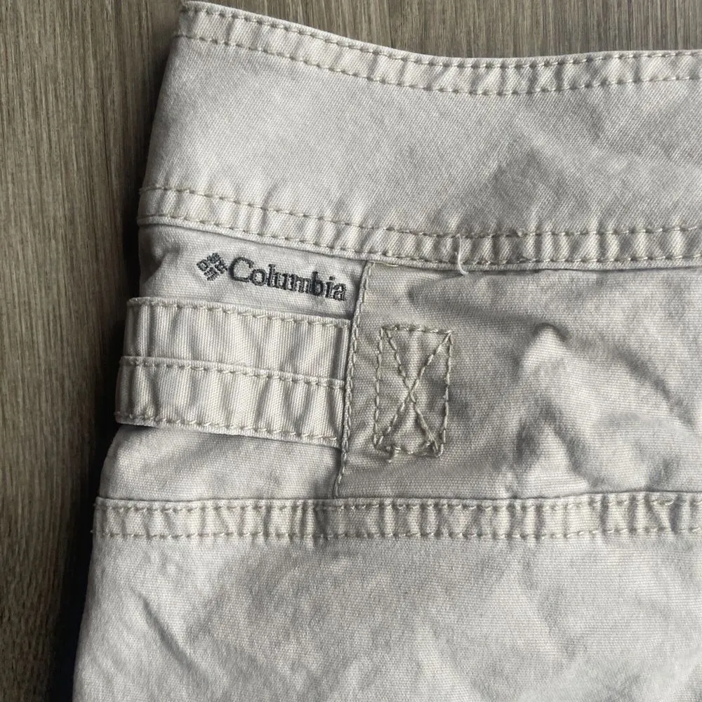 Columbia Skirt Womens 4 Brown Khaki Midi Snap‎ Closure Pockets Outdoors Y2K - Image 7