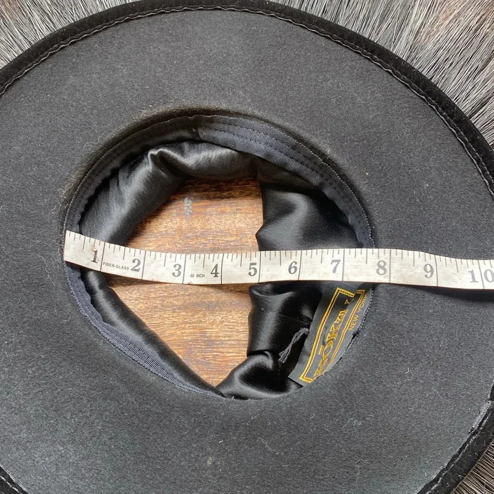 Met gala inspired vintage luxury open hat by designer Kokin wearable art Black - Image 12