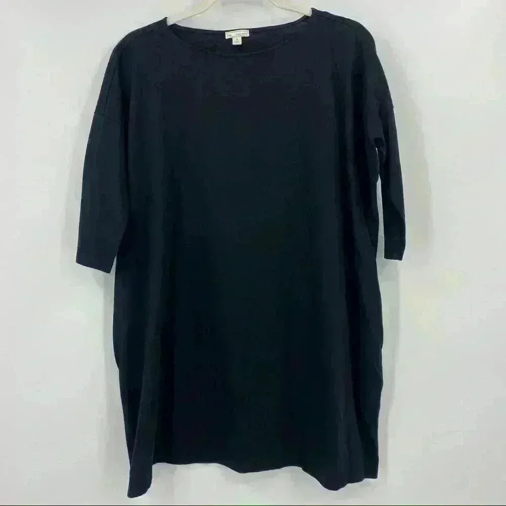 GAP Black 3/4 Sleeve T-Shirt Dress with‎ Pockets Size XS - Image 6