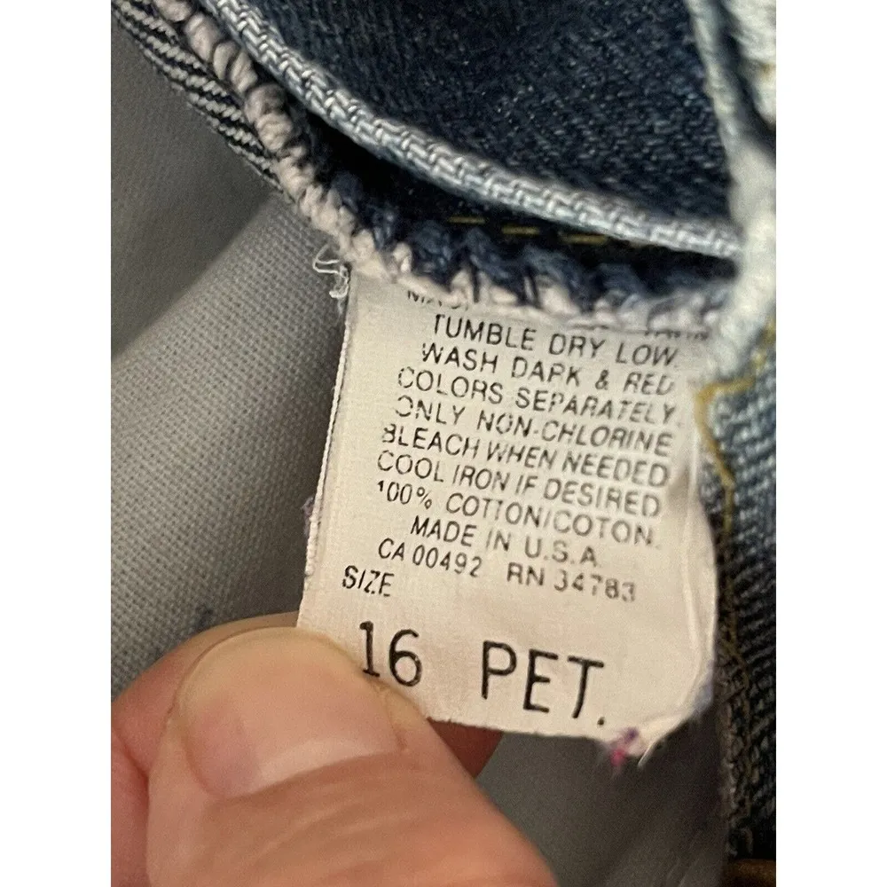 Lee High Waisted Mom Jeans Vintage Tapered LegTag Sz. 16 Petite Made in USA 90's - Image 7