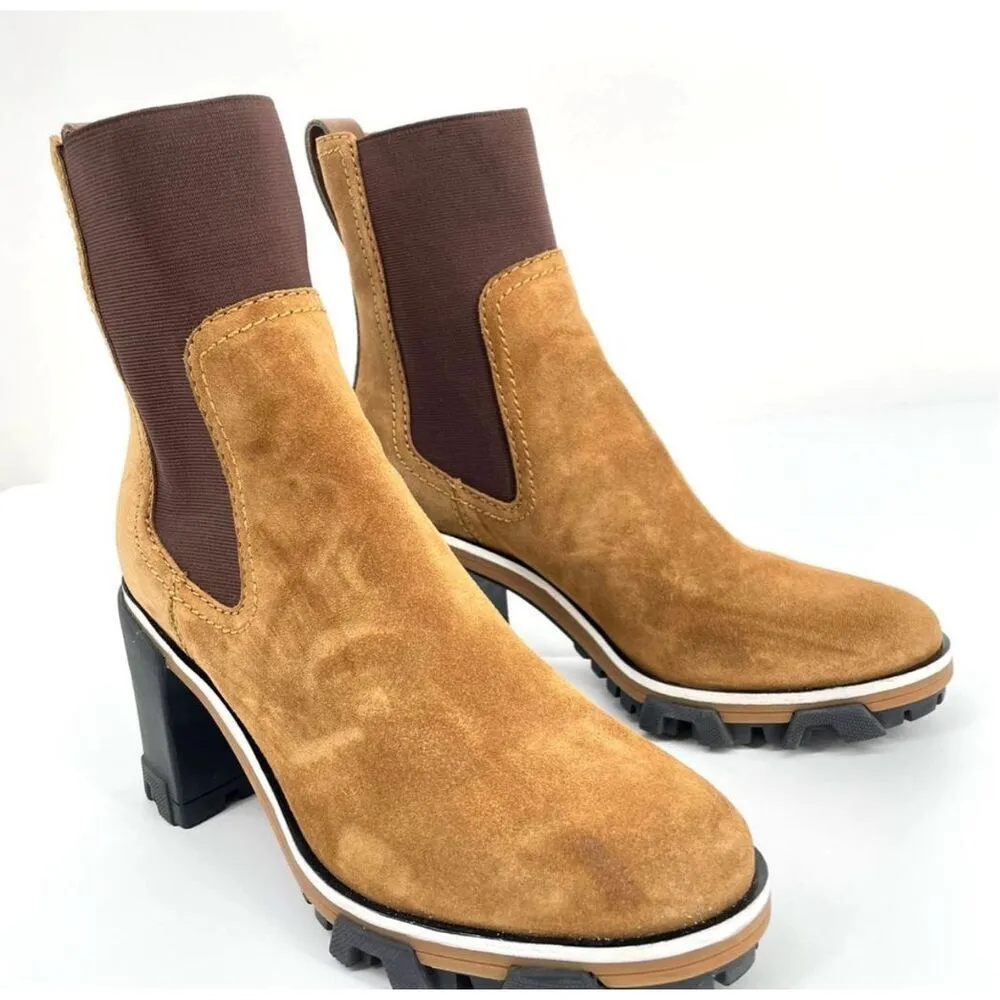 Rag & Bone Shiloh High Heeled Boot Chunky Lug Sole Boot Size 38 / 8 golden brown - Image 3