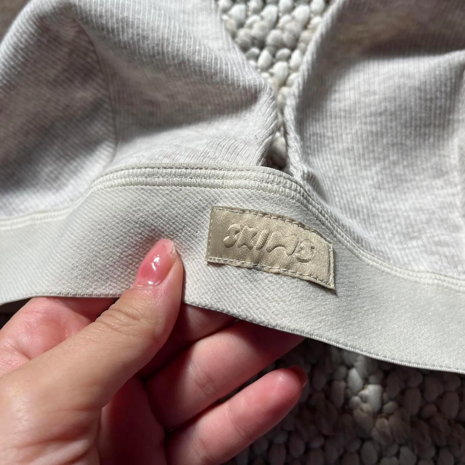 Skims Cotton Rib Plunge Bralette - Image 3