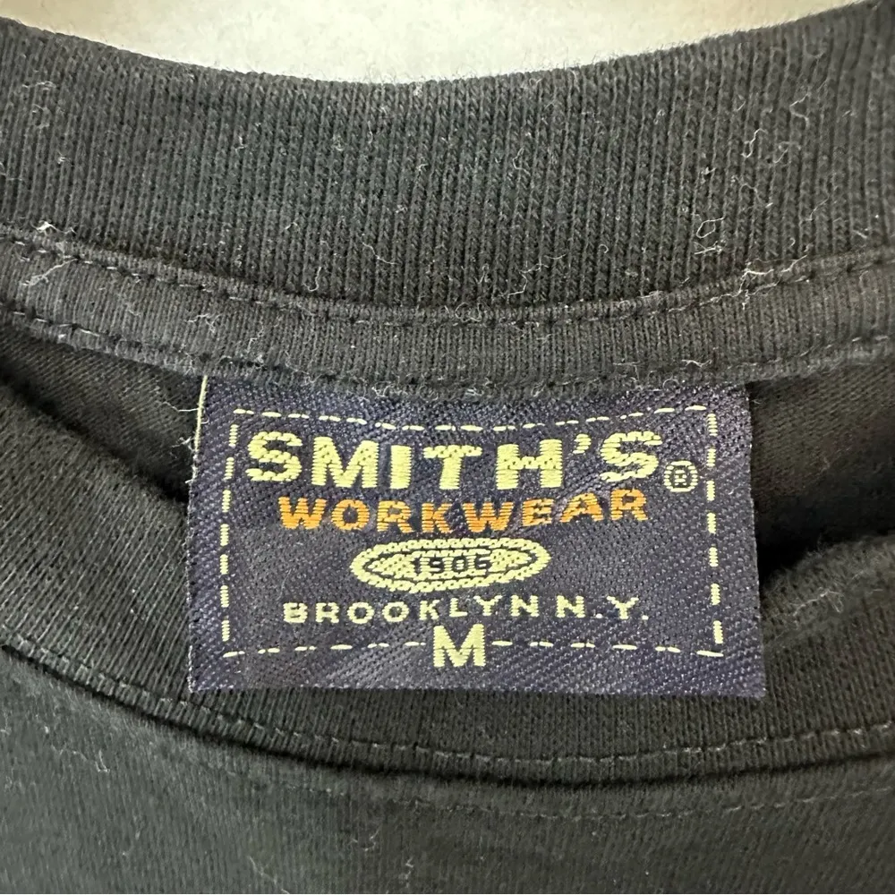 Smith’s Workwear Long Sleeve Basic T Shirt Mens Medium Black - Image 3