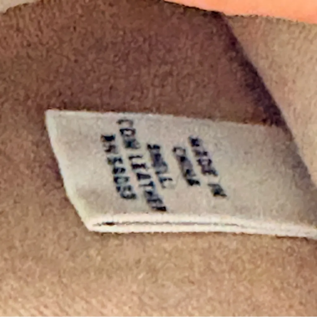 Banana Republic Nude Beige Cow Leather Foldover Bag Y2K Shoulder Bag Chain Strap - Image 10