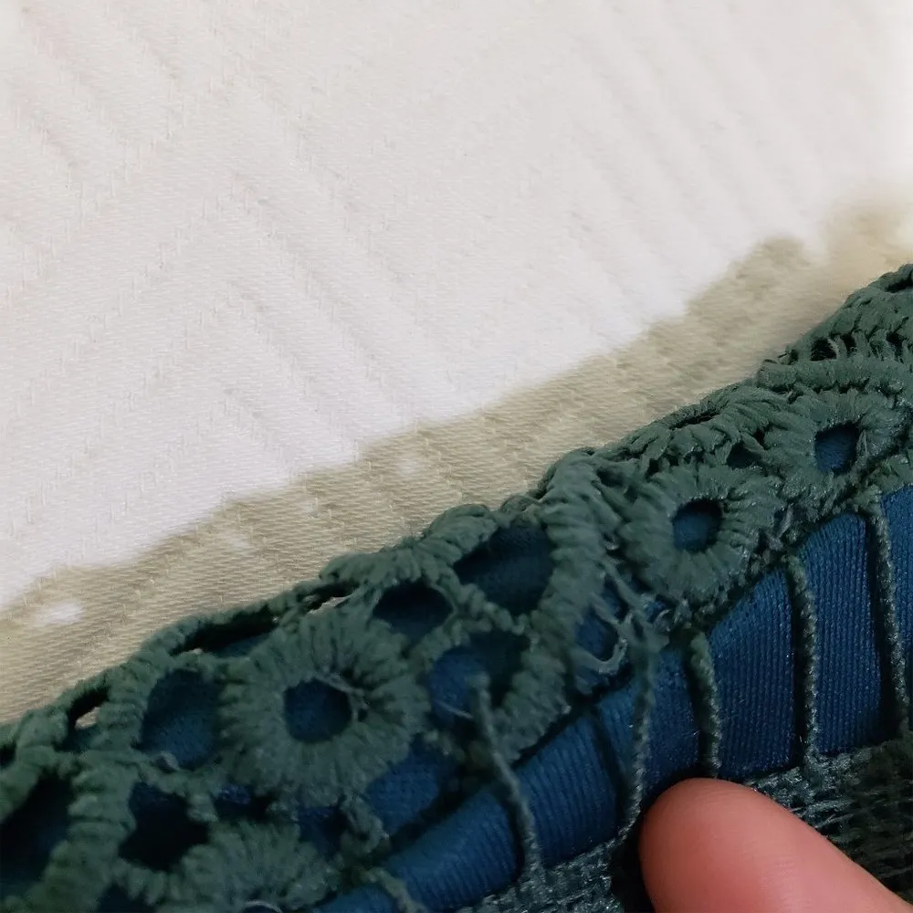 New HIDDEN ALLEY Medium Teal Scalloped, Lace Fit & Flare, Cocktail Dress - Image 14