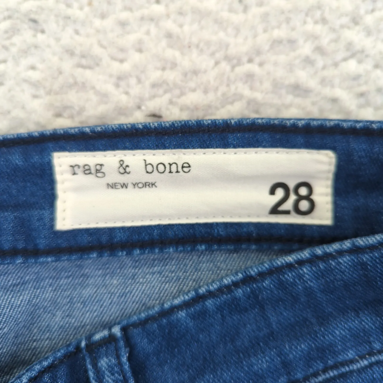 RAG & BONE Dre Low Rise Slim Boyfriend Women's Blue Denim Jeans 28 - Image 3