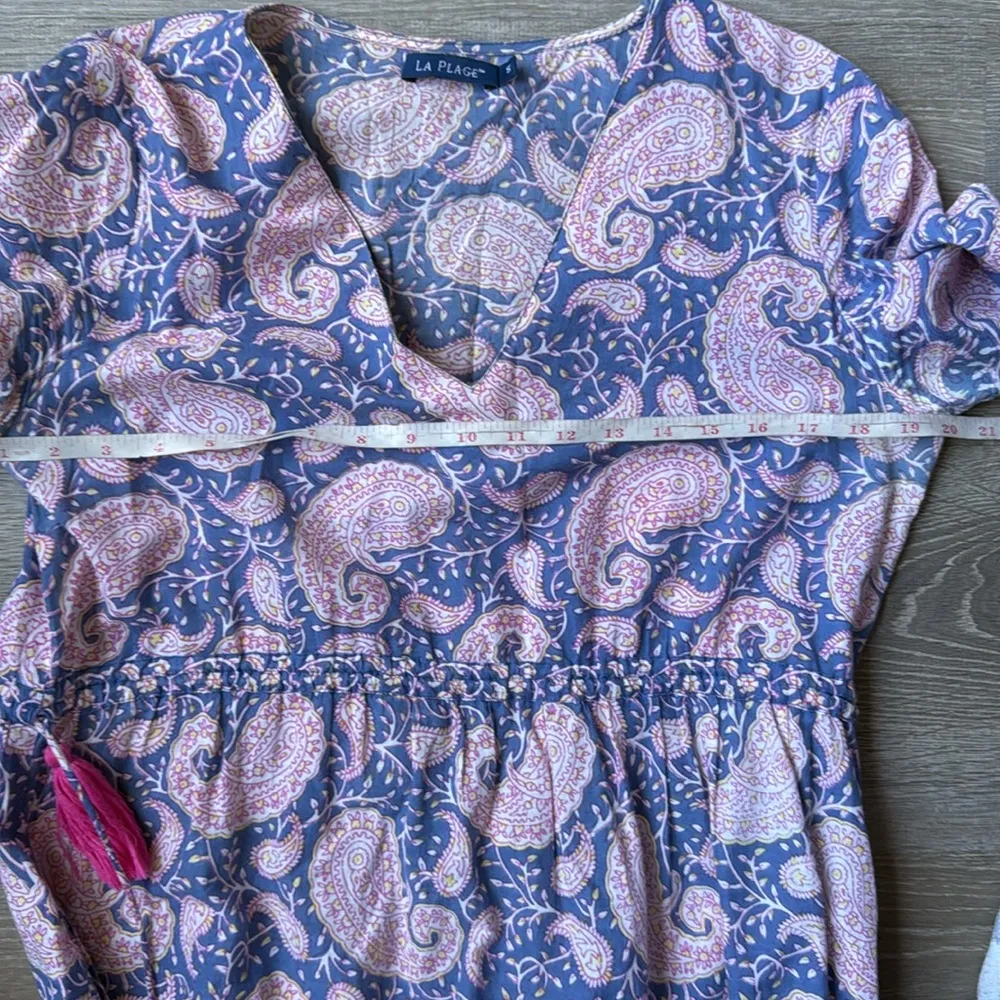 LA Plage Emily Maxi Dress in Jacaranda Paisley Print Small Pink - Image 10