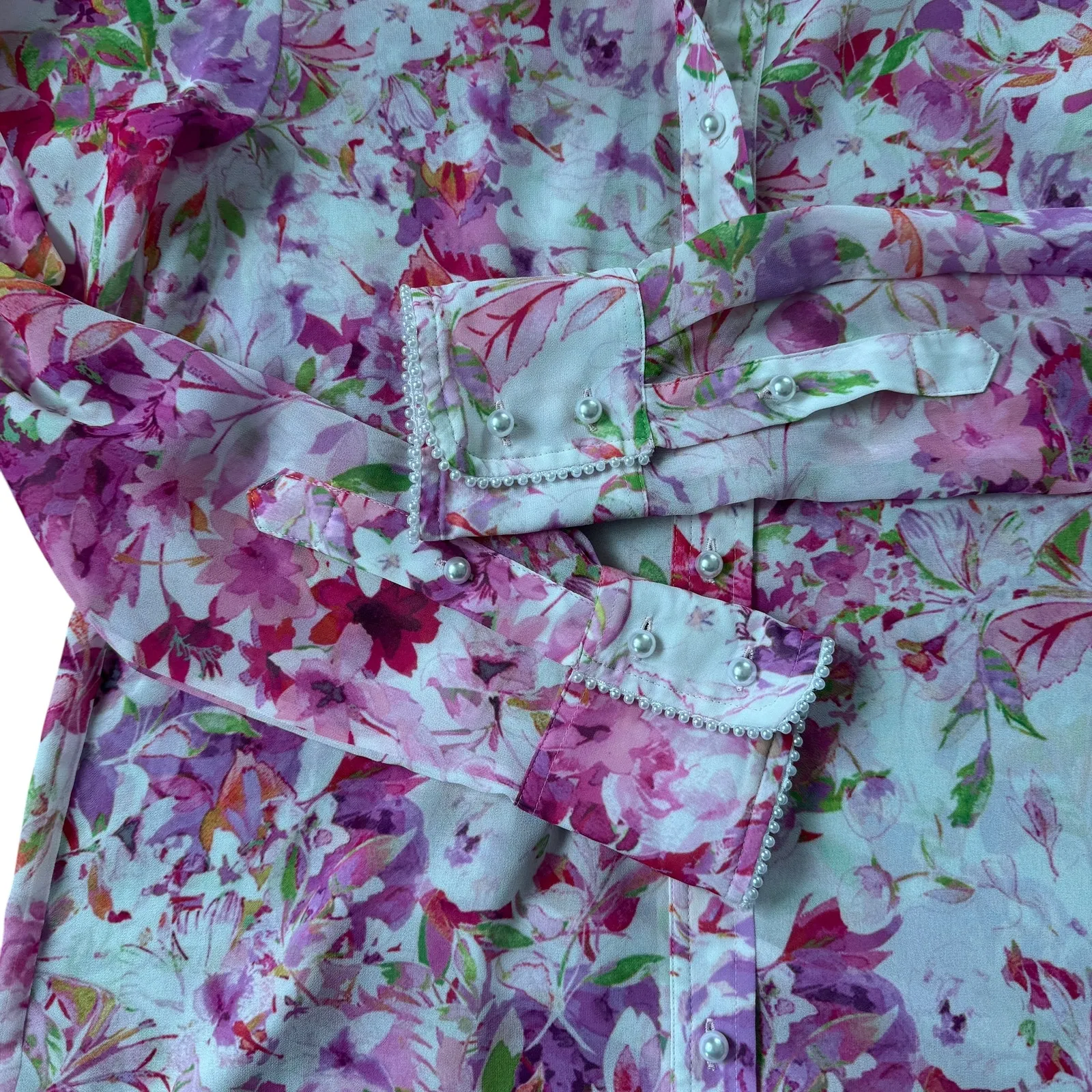 NEW Generation Love Sheer Floral Shirt - Image 7