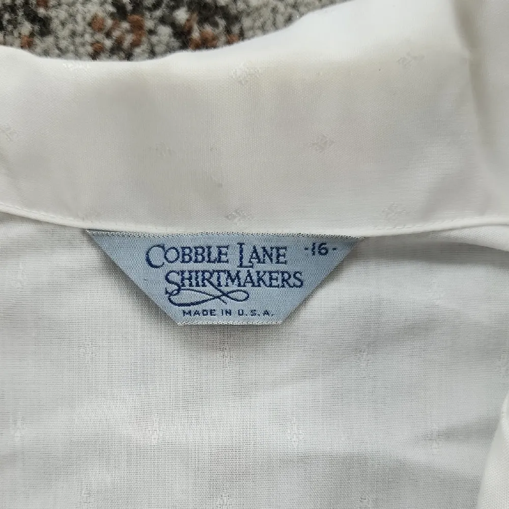 Vintage Cobble Lane Shirt Makers Short Sleeve Button Down Blouse White 16 - Image 2