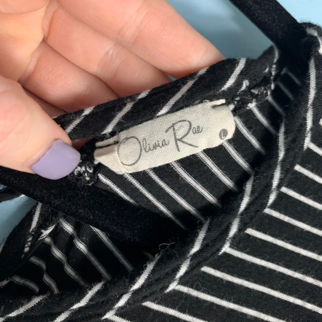 striped tshirt dress Black Size L - Image 7