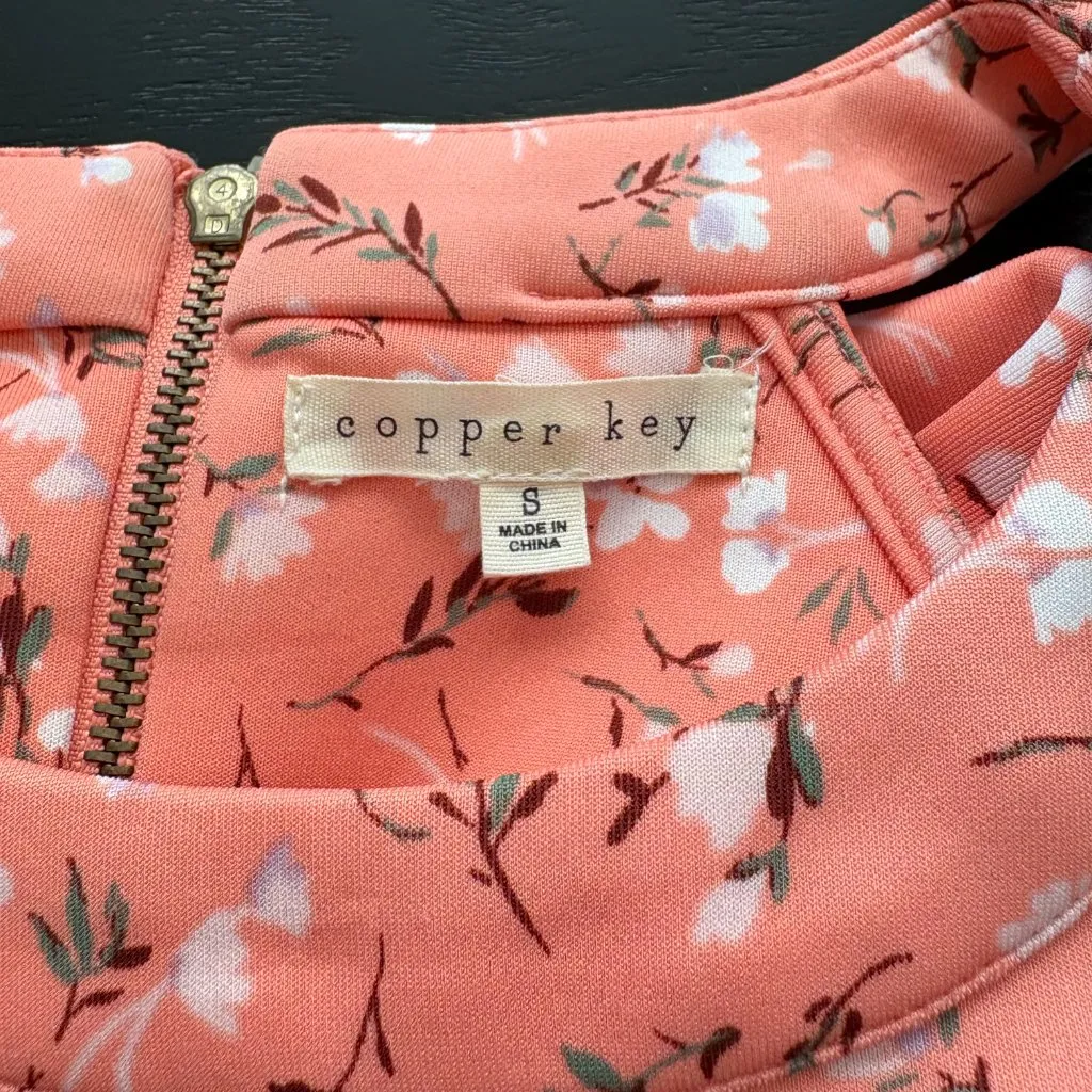 Copper Key Fit & Flare Dress Bare Shoulder Size Small EUC - Image 3