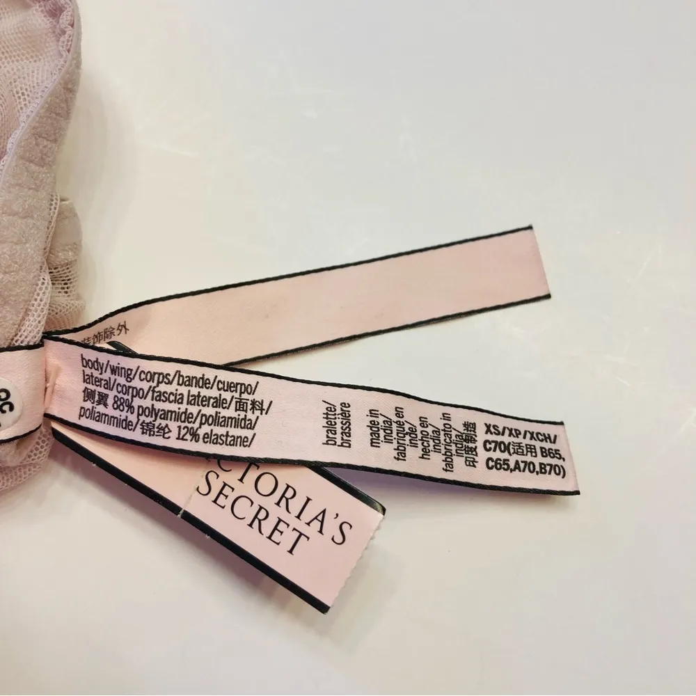 Victoria Secret Strapless Ruffle Flounce Bandeau Floral Bralette Bra Size XS NEW - Image 7