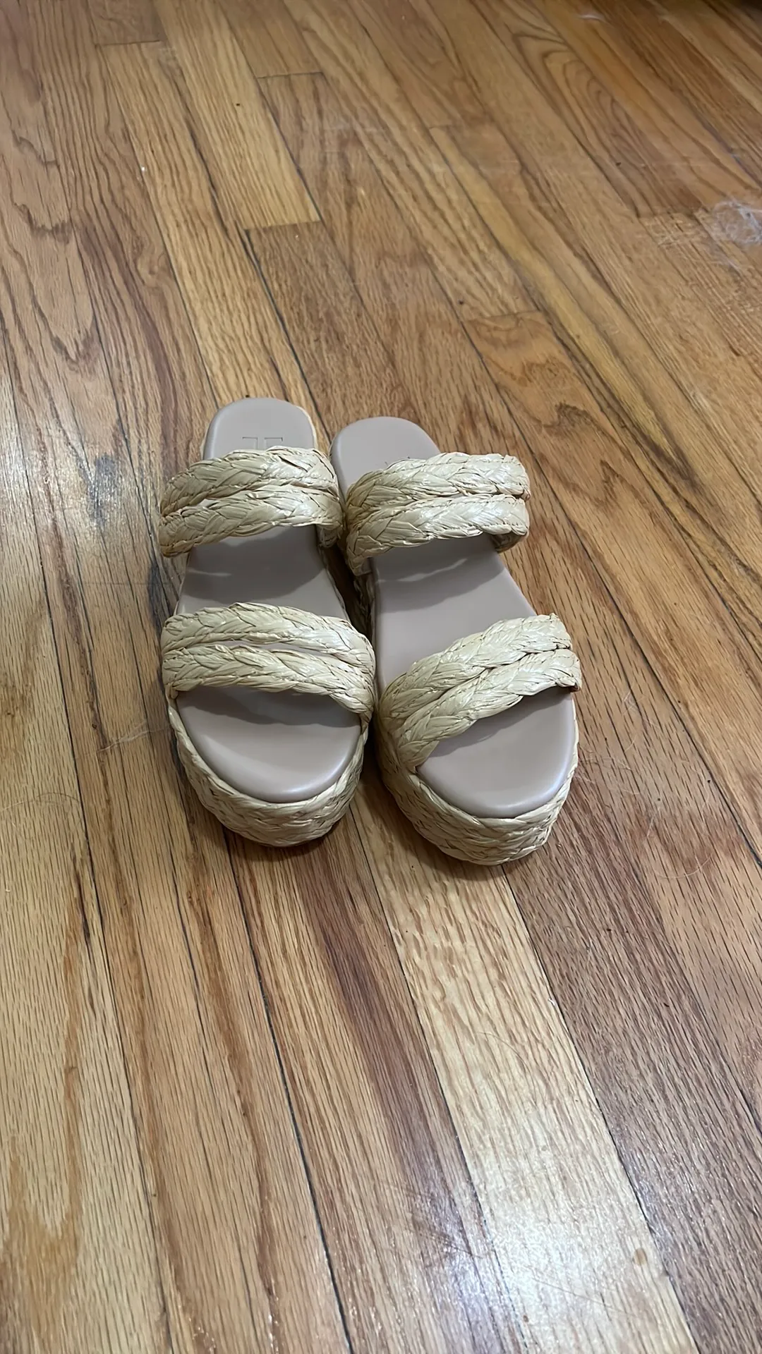 JustFab Lana Neutral Flat Sandals - Image 2