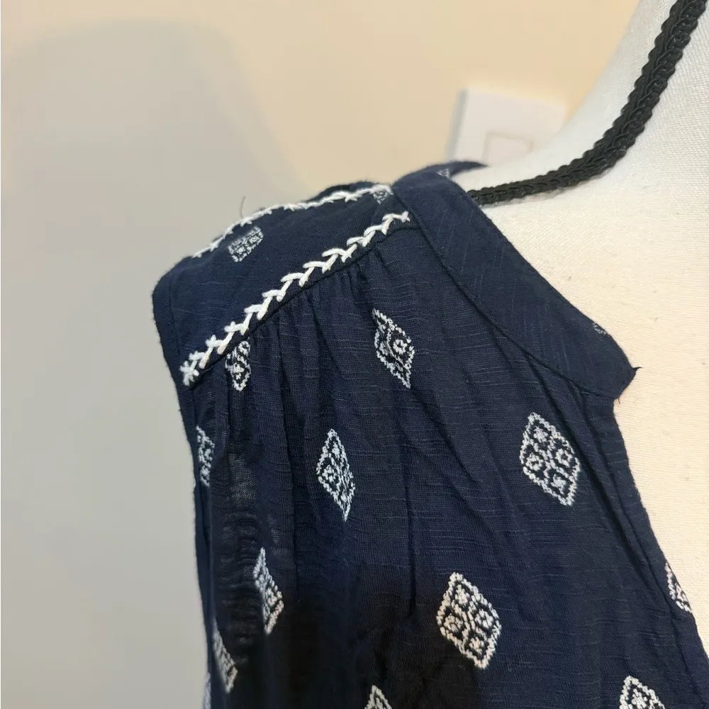 Lucky brand | Navy Blue Patterned top - Image 8