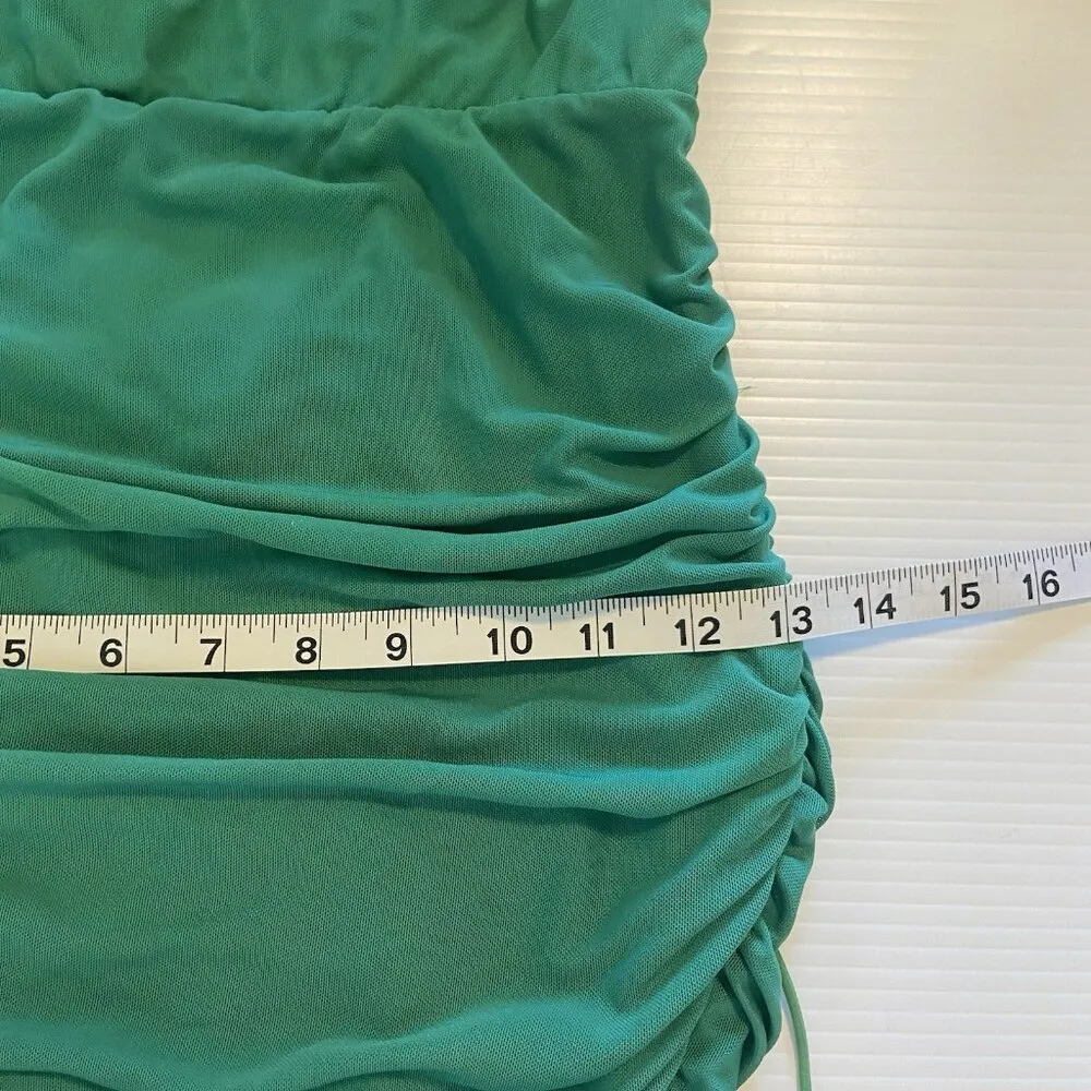 Princess Polly Singing In The Rain Green Mini Dress Size US 8 Bodycon Party Date - Image 10