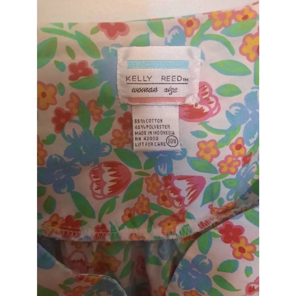 Vintage Kelly Reed Women's size 20W Plus 1970s House Coat Pink - Image 2