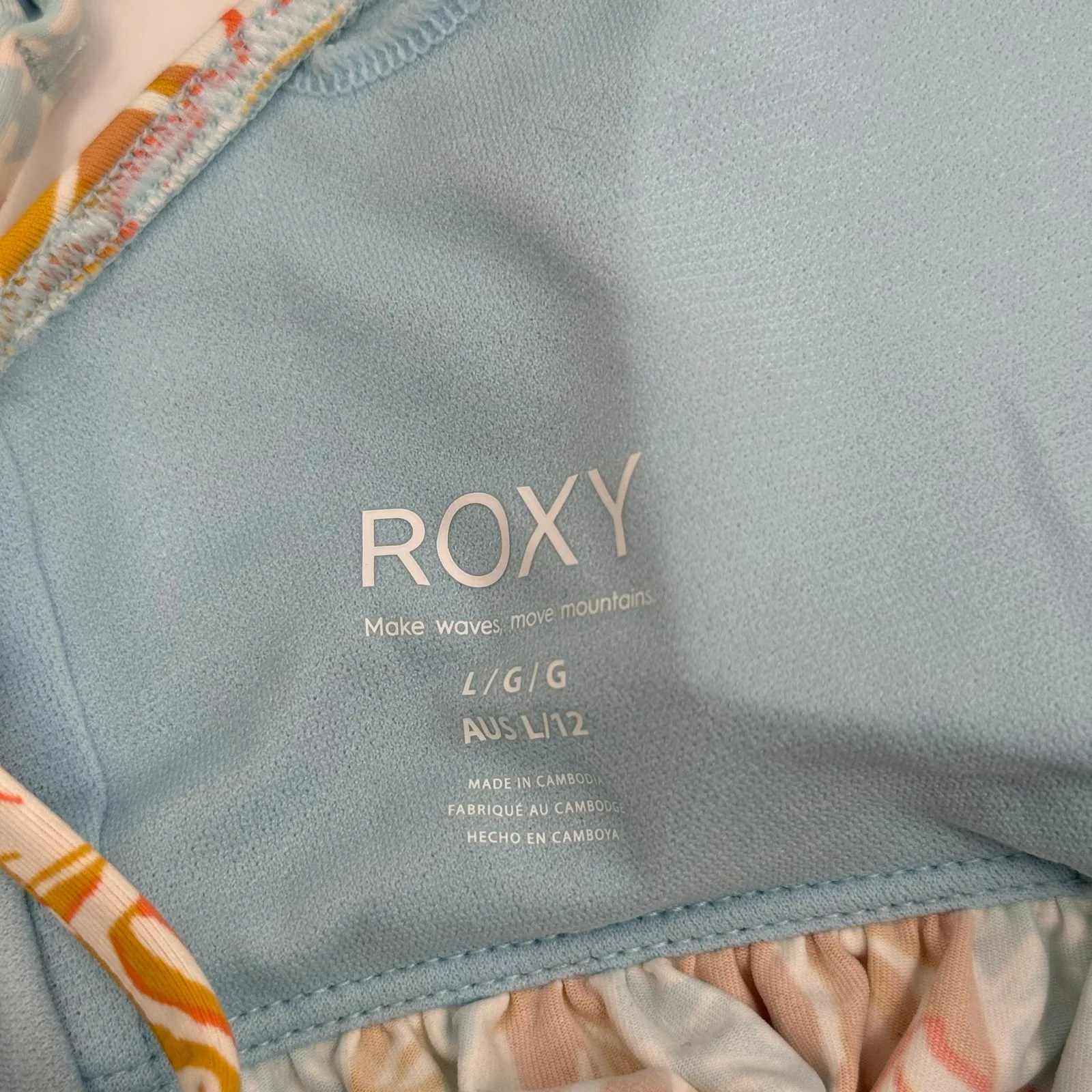 Roxy Bikini Top Size Large Island In The Sun NEW Beach Surf Swim NWOT Tropical - Image 4