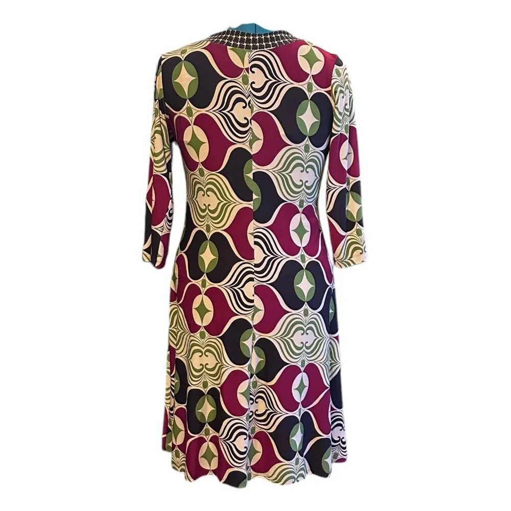 En Focus Petites Artsy Abstract Art Dress - Image 3