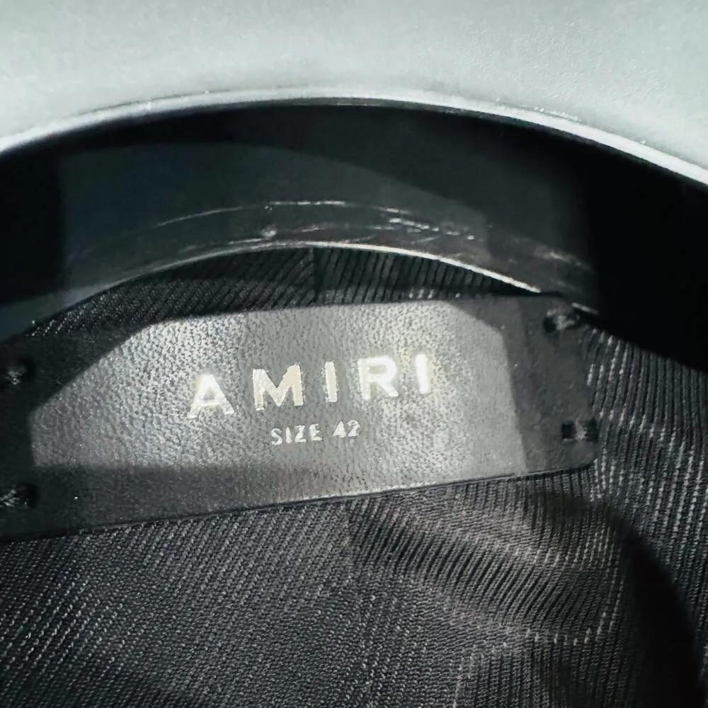 Amiri Black Double Collar Cropped Blazer Jacket women’s 42 Size undefined - Image 13