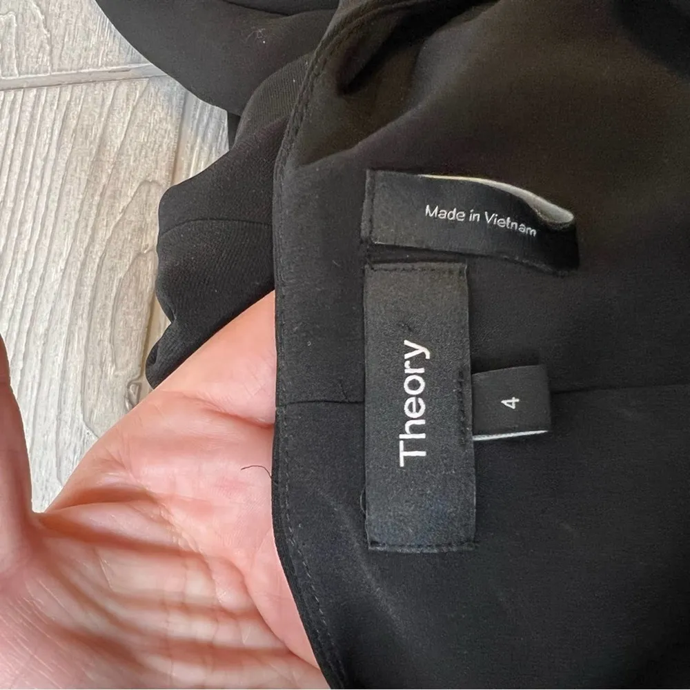 Theory Benina Admiral Crepe Wrap Romper Dress sz 4 - Image 7