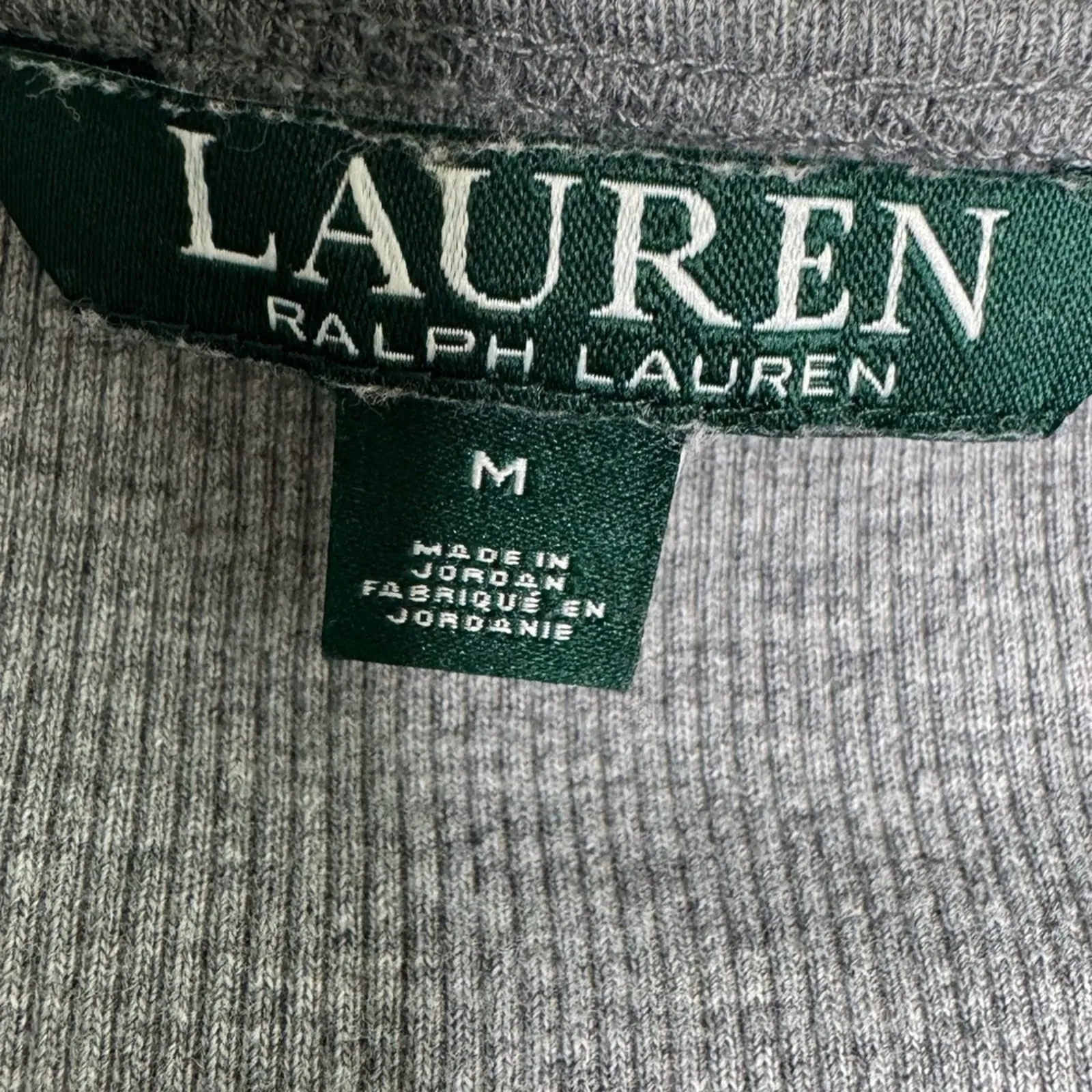 Lauren Ralph Lauren Zipper Patch Long Sleeve T-shirt Size Medium - Image 5